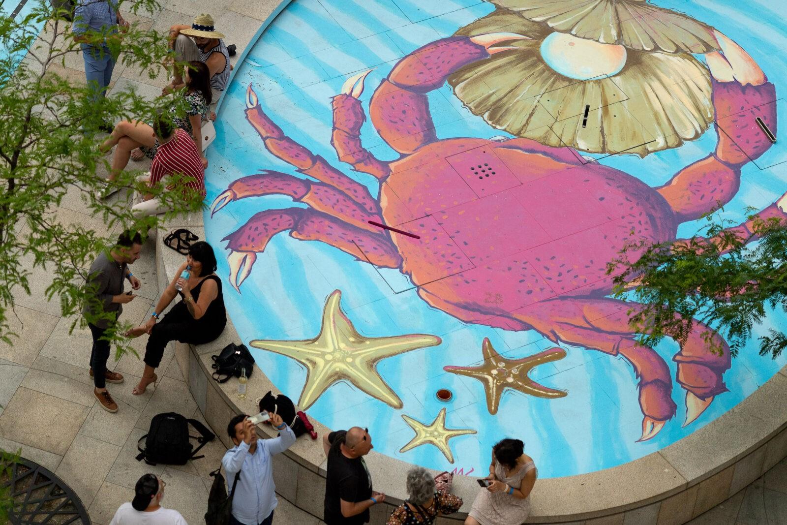 mural fontanny krab